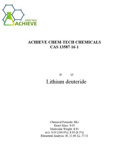 Литиев деутерид CAS 13587-16-1